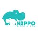 Turquoise hippo logo with text "HIPPO BITCOIN ATM" in blue-green and gray.