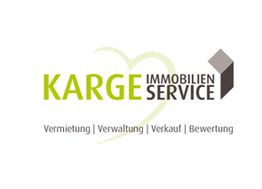 Logo von Karge Immobilien Service mit Text: Vermietung, Verwaltung, Verkauf, Bewertung.