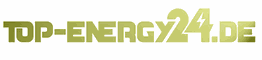 Logo der Website "top-energy24.de" in goldener Schrift auf weißem Hintergrund.