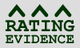 Drei grüne Pfeile nach oben über den Worten "RATING EVIDENCE" in grüner Schrift.
