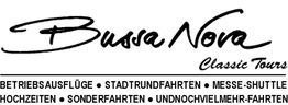 Bussa Nova Classic Tours Logo, Dienstleistungen: Stadtrundfahrten, Messe-Shuttle, Hochzeiten, u.a.