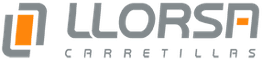 Logo con texto "LLORSA CARRETILLAS" en gris y naranja.