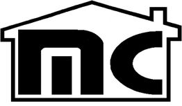 Logo mit den Buchstaben "mc" in Form eines Hauses.