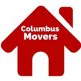 Red house icon with the text "Columbus Movers" in white.