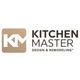 Logo of Kitchen Master Design & Remodeling with KM initials in a brown square.