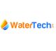 Logo with a blue and orange water droplet and text "WaterTech Inc" in matching colors.