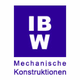 Logo mit weißem "IBW" in lila Quadrat, darunter "Mechanische Konstruktionen" in Blau.