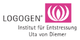 Logo des Instituts für Entstressung mit pinkem Symbol und Text "LOGOGEN® Uta von Diemer".