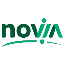 Logo verde con la scritta "novia" in caratteri stilizzati.