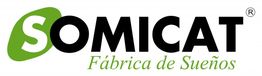 Logo de Somicat, Fábrica de Sueños, con texto en negro y verde.