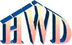 3D-Logo mit den Buchstaben "HWD" in einem Farbverlauf von Blau zu Rosa.