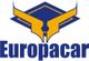 Logotipo da Europacar em azul e amarelo, com nome da empresa abaixo de um símbolo estilizado.