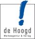 Blaues Ausrufezeichen über "de Hoogd" und "Werbeagentur & Verlag" auf weißem Hintergrund.