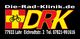 Die-Rad-Klinik Logo mit Fahrrad, rotem Kreuz und Kontaktinfos.