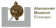Logo des Alamannen-Museums Ellwangen, zeigt ein goldfarbenes Abzeichen auf grauem Hintergrund.