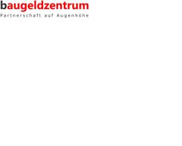 Logo von "baugeldzentrum" mit dem Slogan "Partnerschaft auf Augenhöhe".