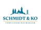 Logo von Schmidt & Ko Versicherungsmakler mit Stadtsilhouette in Blau.