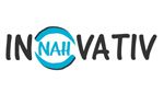 Wortspiel-Logo „Innovativ“ mit „Nah“ blau hervorgehoben.
