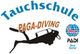Logo der Tauchschule Paga-Diving mit PADI-Emblem und Silhouette eines Tauchers.