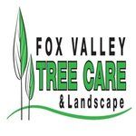 Logo of Fox Valley Tree Care & Landscape with stylized trees and green text.