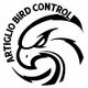 Logo con testa di aquila stilizzata e testo "Artiglio Bird Control" in nero.