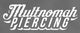 "Multnomah Piercing" text in white script on a gray background.