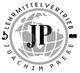 Grau-weißes Logo mit Weltkugel und den Buchstaben JP, umgeben von Text: Lehrmittelvertrieb Joachim Preße.
