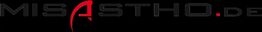 Schwarzes Logo mit rotem "A" und Text "MISASTHO.de".