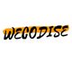 Texte "WEGODISE" en noir sur une bande orange.