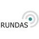Logo mit „RUNDAS“ und einer stilisierten Zielscheibe im Hintergrund.