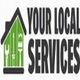 Logo with house, tools, and text: "Your Local Services".