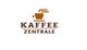 Logo mit Kaffeetasse und Schriftzug "Kaffeezentrale" in Braun auf weißem Hintergrund.