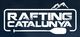 Logo de "Rafting Catalunya" con una pala y un dibujo de montañas.