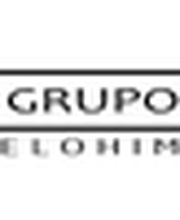 Logotipo de Grupo Elohim con texto en negro sobre fondo blanco.