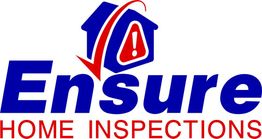 Logo for Ensure Home Inspections with a house icon and a red checkmark.