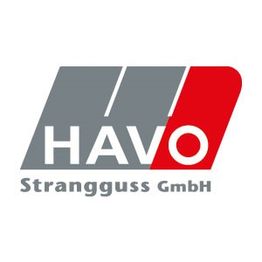 Logo von HAVO Strangguss GmbH mit grauen und roten Elementen.