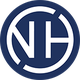 Logo mit weißen Initialen "NH" in einem blauen Kreis.