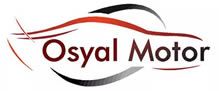 Logotipo con la inscripción "Osyal Motor" en letras rojas y negras con diseño de líneas curvas.