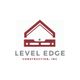 Logo of Level Edge Construction, Inc. featuring a stylized house and level tool design.