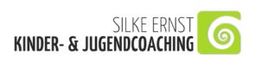 Logo mit Text "Silke Ernst Kinder- & Jugendcoaching" und grünem Quadrat mit Spirale.