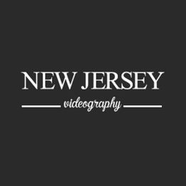 "New Jersey Videography" text in white on a dark background with decorative lines.
