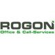 Logo mit der Beschriftung "ROGON Office & Call-Services" in Schwarz und Grün.