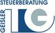 Logo: "Steuerberatung Geisler" in Blau, stilisiert mit den Buchstaben "TG".