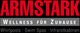 Logo von Armstark mit Text: Wellness für Zuhause, Whirlpools, Swim Spas, Infrarotkabinen.