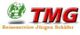 Logo mit grünem Globus, rotem "TMG", Text: "Reiseservice Jürgen Schäfer".