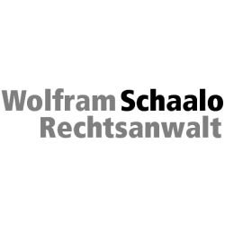 Text "Wolfram Schaalo Rechtsanwalt" in Grautönen.