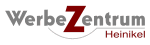 Logo mit dem Text "WerbeZentrum Heinikel" in Grau und Rot.