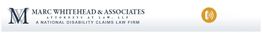 Marc Whitehead & Associates logo, national disability claims law firm, with LLP text.