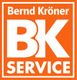 Orange Logo mit weißem Text: Bernd Kröner BK Service.