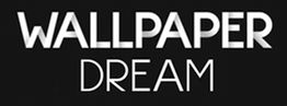 Scritta "Wallpaper Dream" su sfondo nero, font bianco moderno.